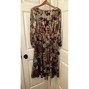 soft surroundings velvet floral dress small